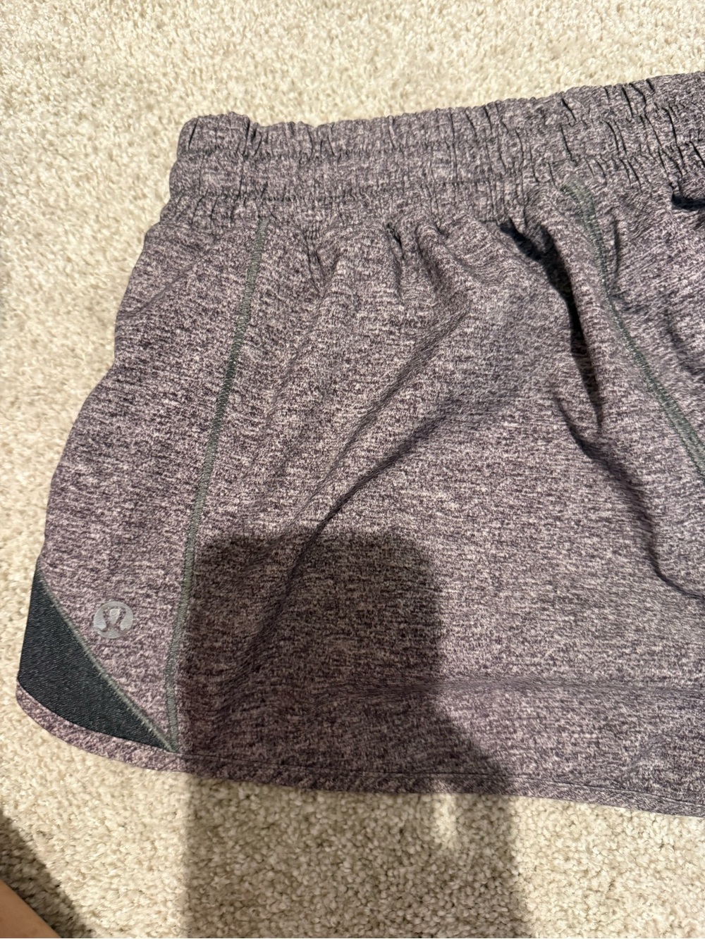 lululemon athletica women's heathered gray athletic shorts